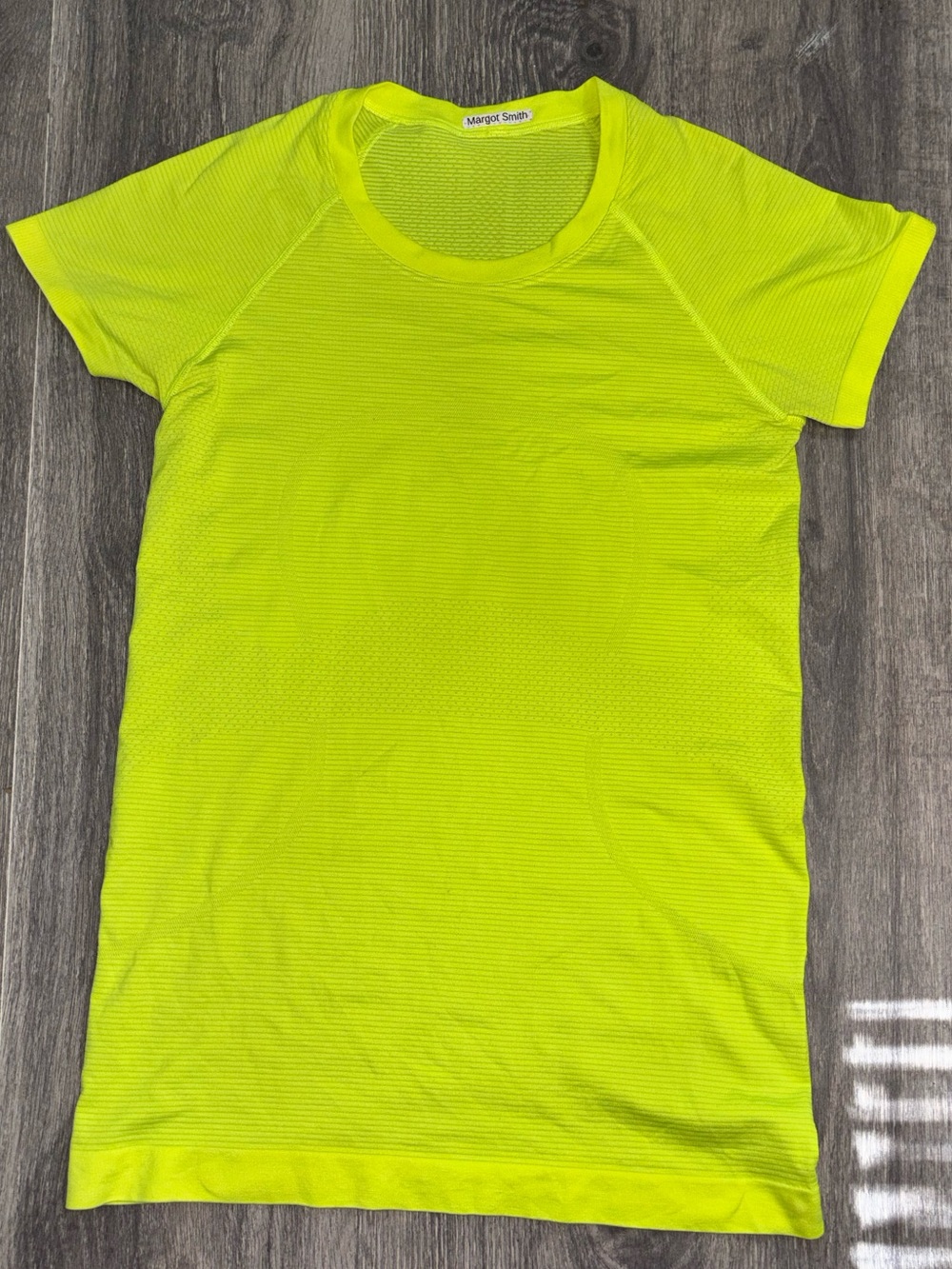 lululemon athletica Neon Yellow Short Sleeve Tee
